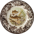 Spode Woodland Fine Porcelain Salad Plate - Walleye Design with Brown Floral Border, Classic English Country Tableware for Family Dinners, Holiday Entertaining & Elegant Dining Decor