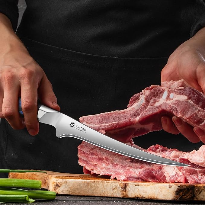 Fillet Knife 7 Inch,2026 New Upgrade High Carbon Stainless Steel Fillet Knife,Handles Made From G10 Material Are More Ergonomic Professional Japanese Fish Knives for Meat Poultry Cutting
