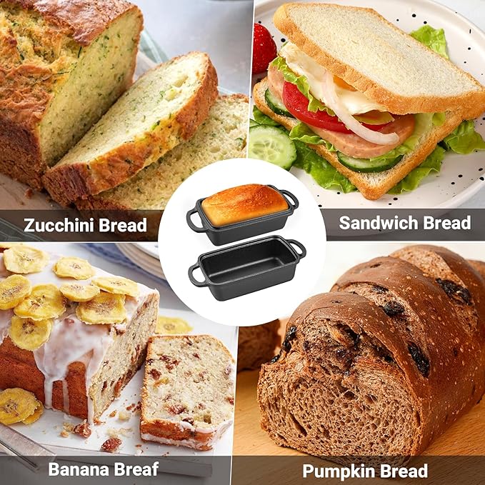 Apatiner 2 in 1 Cast Iron Bread Pan with Lid, Durable Loaf Pans for Baking Homemade Sourdough and Meatloaf, Bread Oven Cast Iron Cookware, Bread Loaf Pan, Sourdough Baking Pan