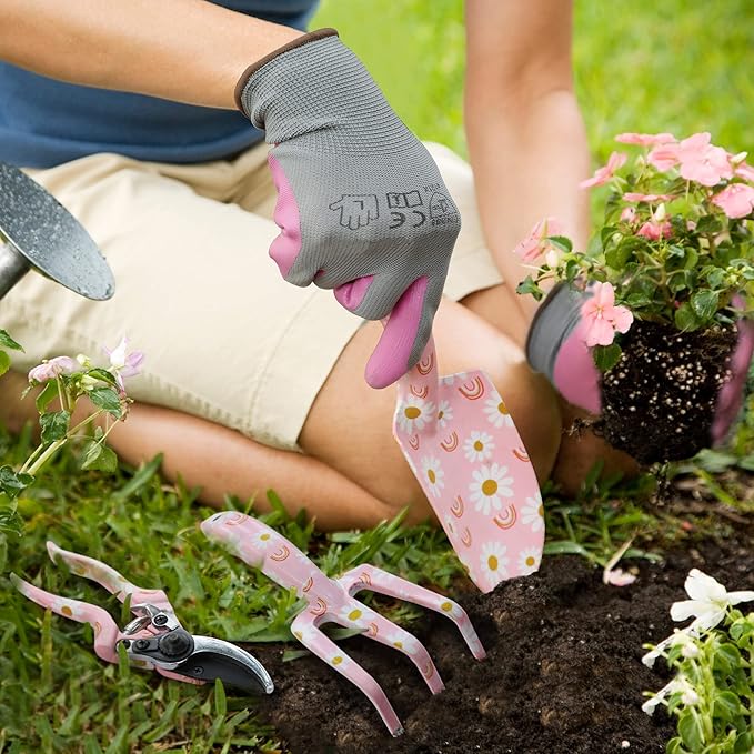 WORKPRO Aluminum Garden Tool Set, 4PCS Heavy Duty Gardening Tools