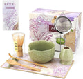 VENSEEN Matcha Whisk Set with Japanese Ceramic Bowl & Whisk, 8-Piece