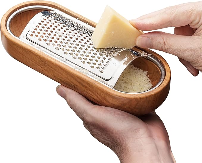 Kings County Tools Cheese Grater with Container, Italian Kitchen Gadgets