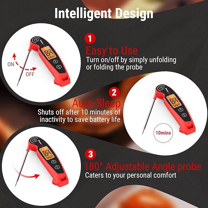 TempPro TempSwift Instant Read Meat Thermometer for Cooking