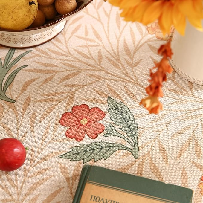 patdrea Vintage Linen Tablecloth,Round,Diameter 67"-RosaSilvestre A