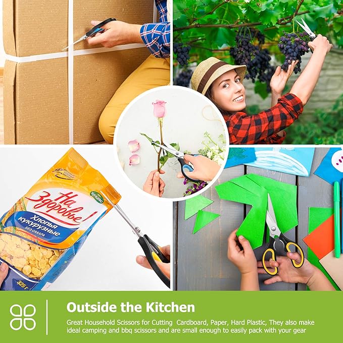 Kitchen Scissors, iBayam 2-Pack 8.7" Kitchen Shears Heavy Duty All Purpose