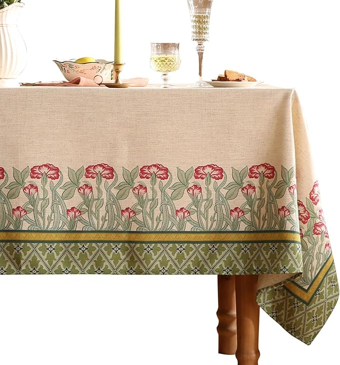 patdrea Vintage French Linen Tablecloth,Rectangular,118"x67"-Cecilia D