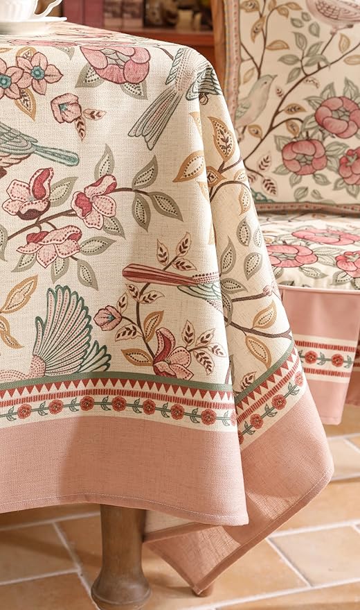 patdrea Vintage French Linen Tablecloth,Rectangular,71"x55"-Kulom A