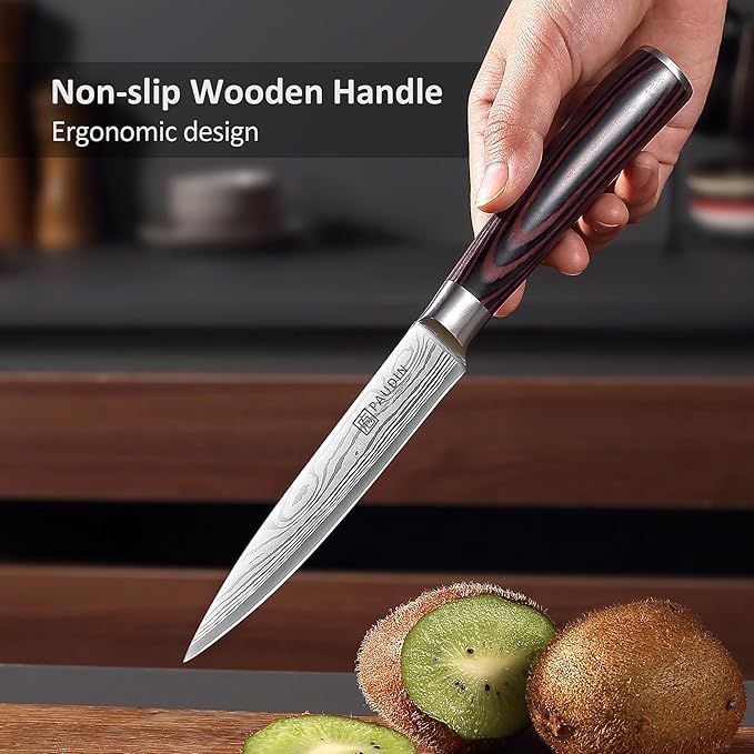 PAUDIN Kitchen Utility Knife, 5 Inch Chef Knife Fruit Knife, Gift Box