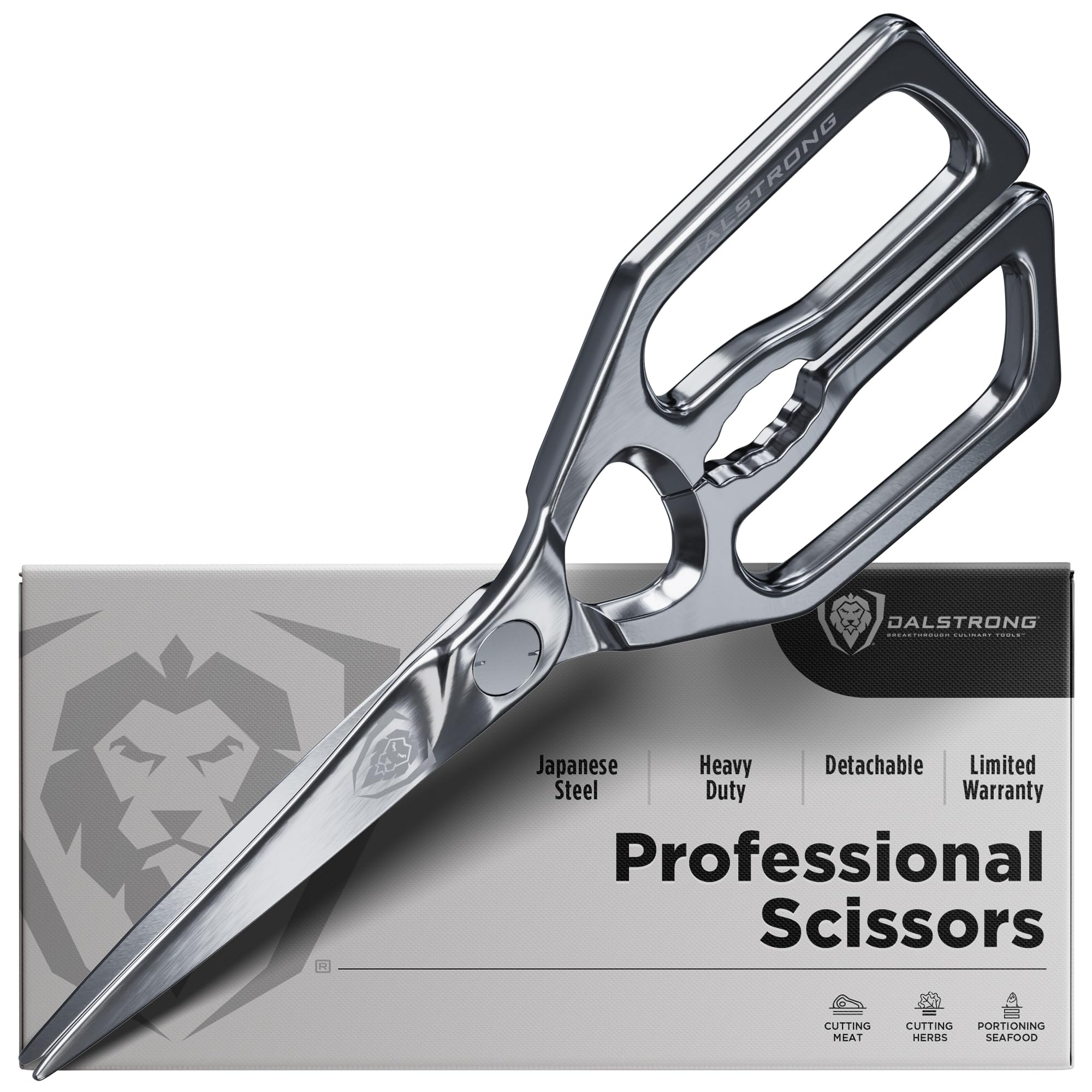 Dalstrong Kitchen Scissors — Japanese Stainless Steel Shears, Ambidextrous, Detachable for Cleaning — For Spatchcocking Chicken, Trimming Herbs, Pizza, Flatbread & Package Opening