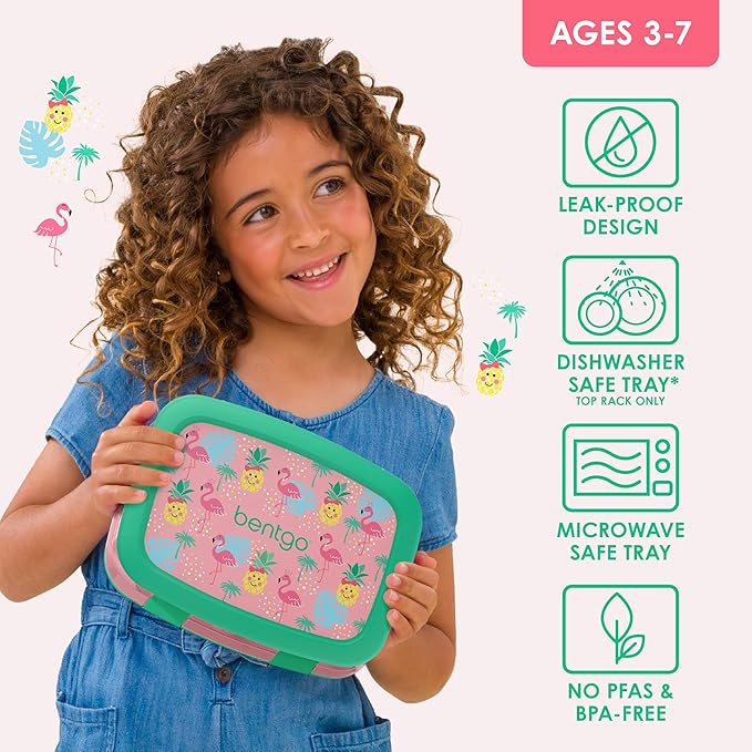 Bentgo Kids Prints Leak-Proof 5-Compartment Bento-Style Kids Lunch Box