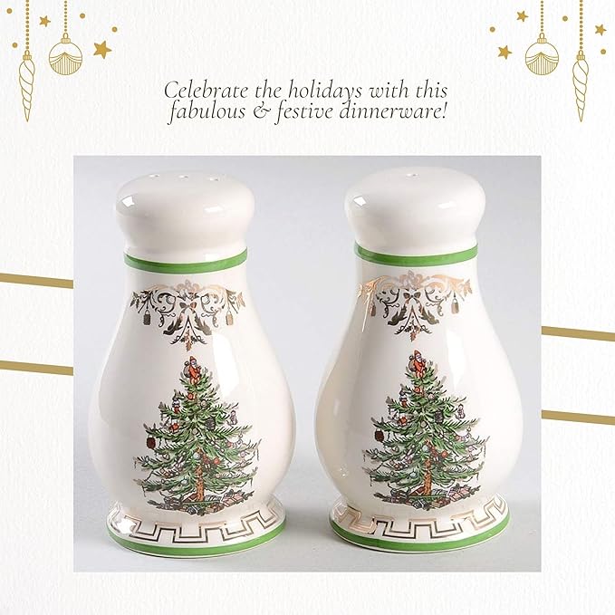 Spode Christmas Tree Gold Salt & Pepper Set – Gold, Set of 2
