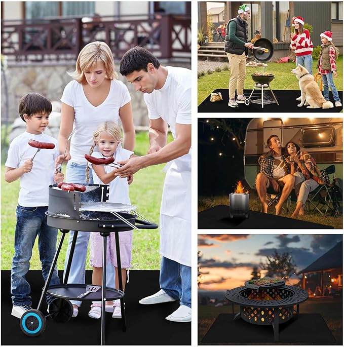 Thmins 100x51 Inches Extra Large Under Grill Mat for Outdoor Grill