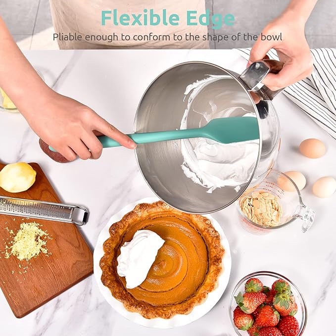 U-Taste 14in Extra Large Silicone Spatula, 600°F Heat Resistant, Aqua Sky
