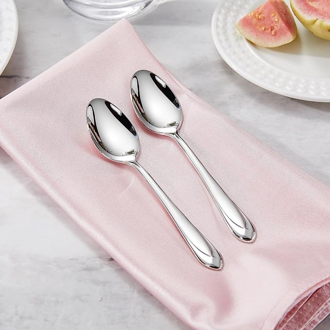 KEAWELL Premium Astra 4-Piece 5.8-Inch Dessert Spoon Set (4, Small Spoons)