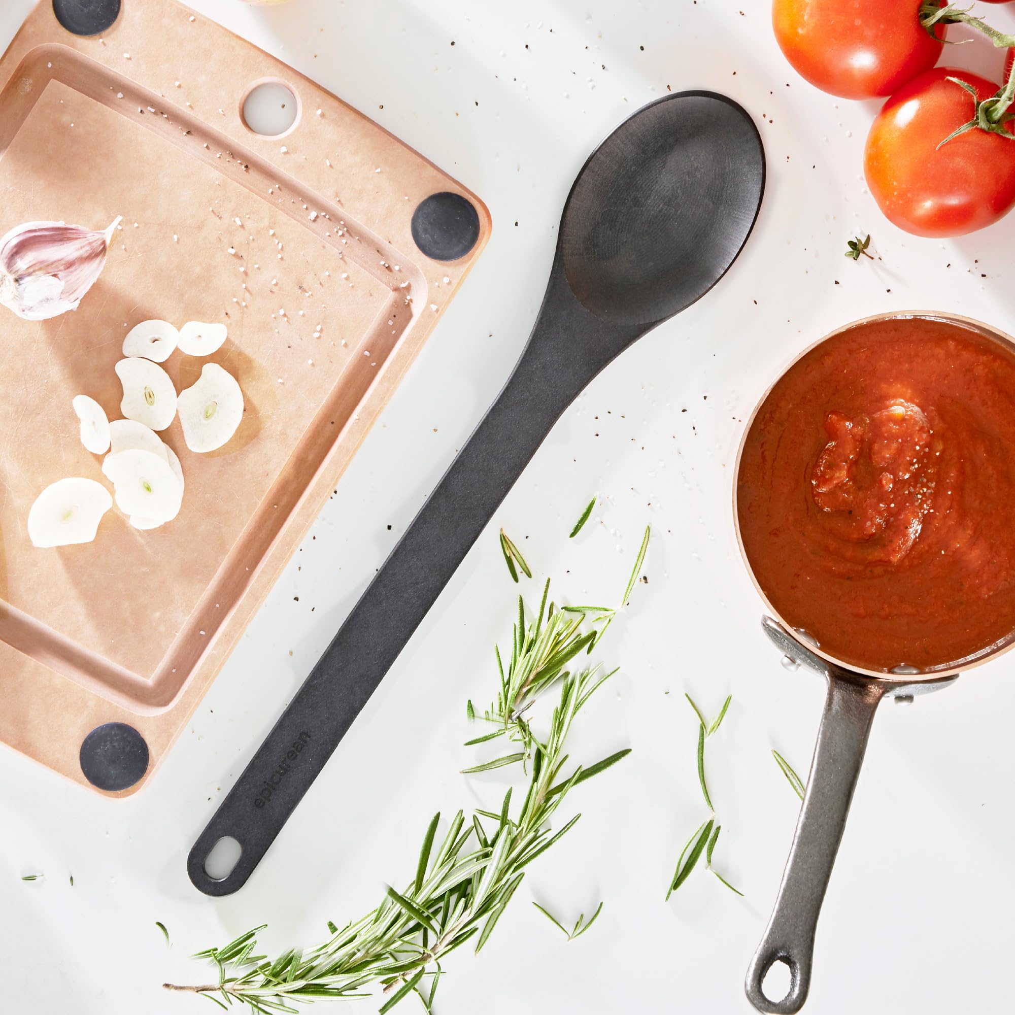 Epicurean Kitchen Series Utensils Medium Serving Stirring Spoon - Dishwasher Safe, Non-Toxic and Made in the USA,Slate