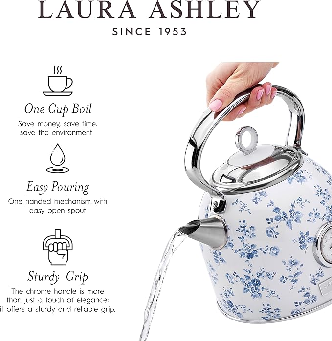 Laura Ashley Electric Kettles for Boiling Water, 1.7L Electric Tea Kettle