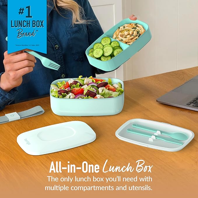 Bentgo Classic Stackable 3-Compartment Adult Bento-Style Lunch Box
