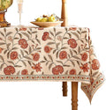 ISAENNE Designer French Linen Rectangular Tablecloth,94"x63"-Alvarado D