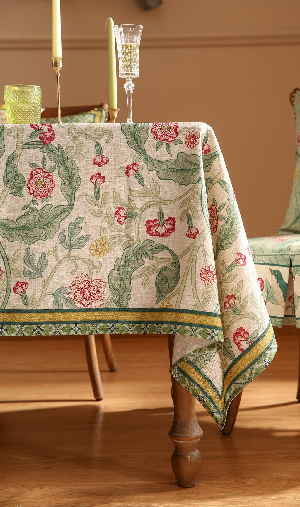 patdrea Vintage French Linen Tablecloth,Rectangular,110"x63"-Cecilia A