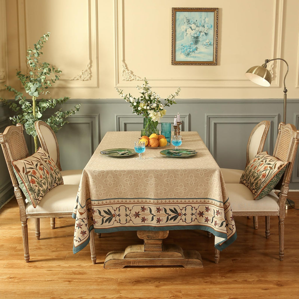patdrea Designer French Linen Tablecloth,Square,55"x55"-Fram