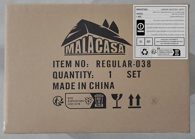 MALACASA Large Serving Bowls, 60 OZ (8") White Salad Bowls Set of 2