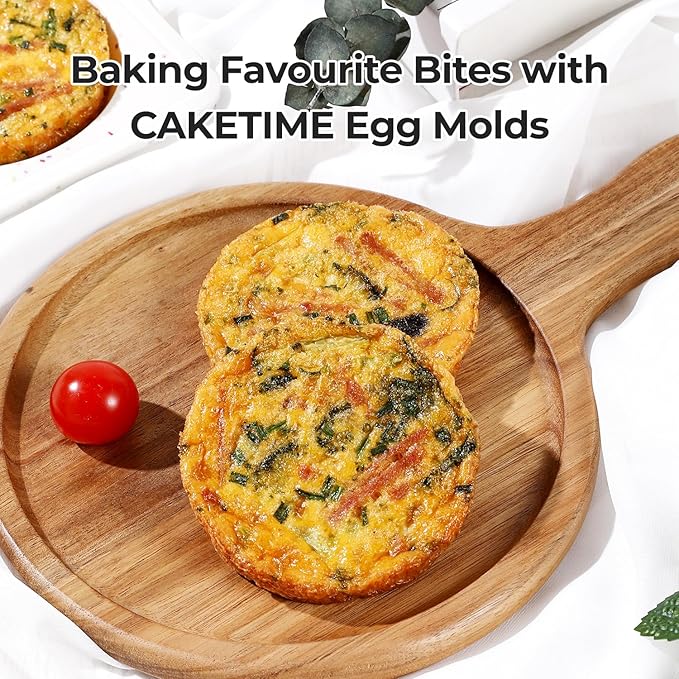 CAKETIME Jumbo Muffin Top Pan Non Stick,4 Inch Metal Frame Round Egg Baking Pan for Oven English Muffins, Whoopie Pies, Corn Bread, Egg Bites, Breakfast Sandwiches Tarts 2 Confetti