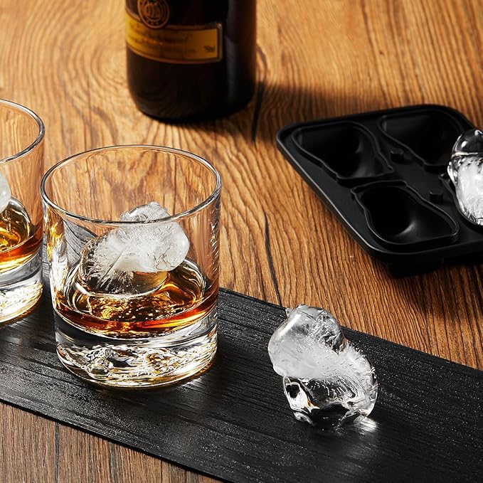 ACOOKEE Capybara Ice Cube Tray Fun Shapes, Odd Novelty Cute Capybara Gifts Stuff, 2.2" Large Silicone Whiskey Ice Mold for Cocktails,Bourbon,Brandy, w/Funne