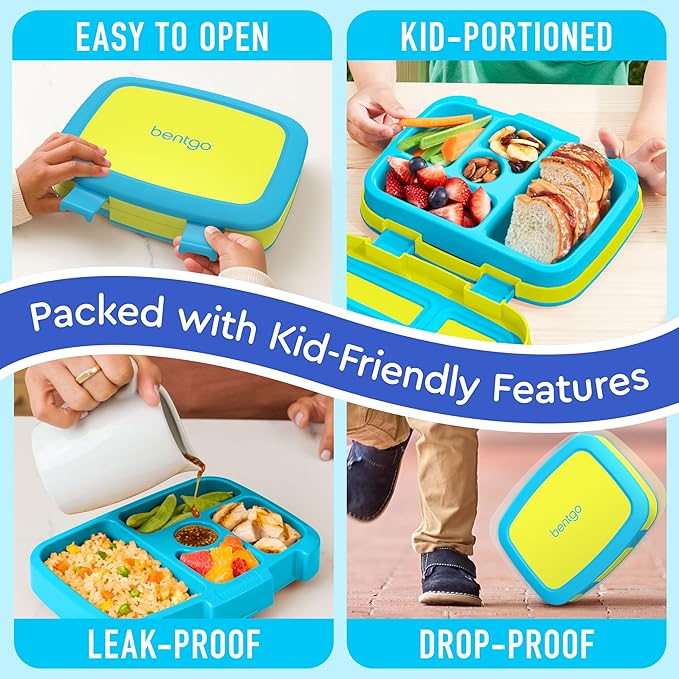 Bentgo Kids Bento-Style 5-Compartment Leak-Proof Lunch Box
