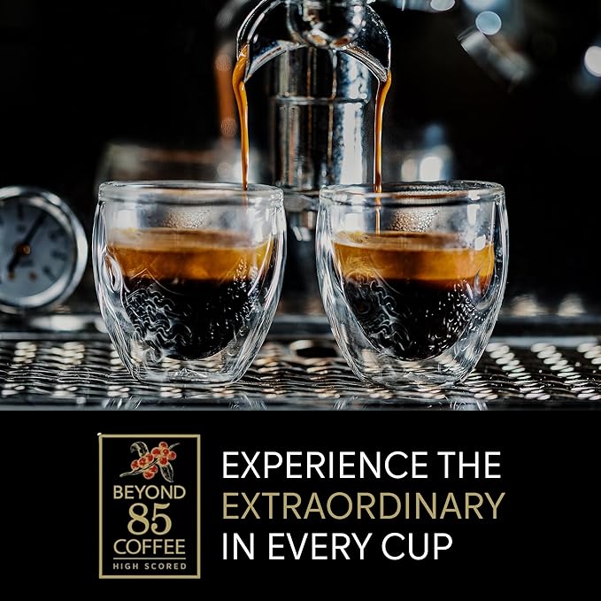 BEYOND 85 COFFEE, Espresso, Premium Colombian Coffee, Medium Roast, Fruity, Nutty & Chocolatey Notes, Whole Bean, 12 OZ