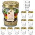 Bormioli Rocco Quattro Stagioni Stacking Jar, 9.25oz - ClearGold, Set of 12