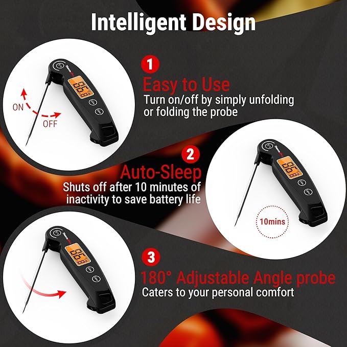 TempPro TempSwift Instant Read Meat Thermometer for Cooking