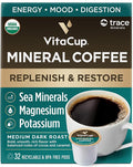 VitaCup Mineral Medium Dark Roast Coffee Pods with Electrolytes, 32ct
