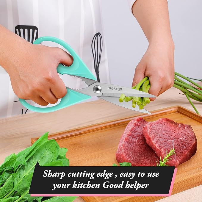 iBayam Cute Kitchen Scissors All Purpose Heavy Duty Meat Poultry Shears