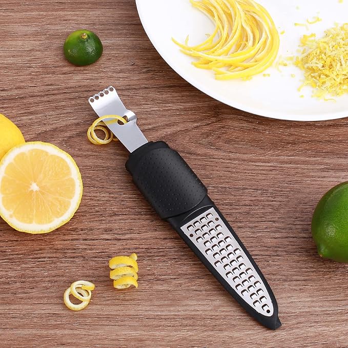 Pisol 3 in 1 Citrus Zester Tool, Lemon Citrus, Orange Zester and Grater