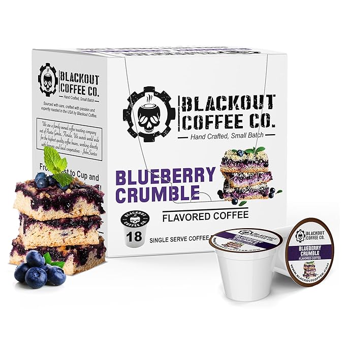 Blackout Coffee Blueberry Crumble Coffee Pods, Medium Roast, 18 Count