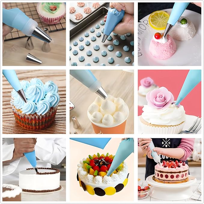 ANSLYQA Pastry Piping Bags Set, 28 Pcs Baking Tools