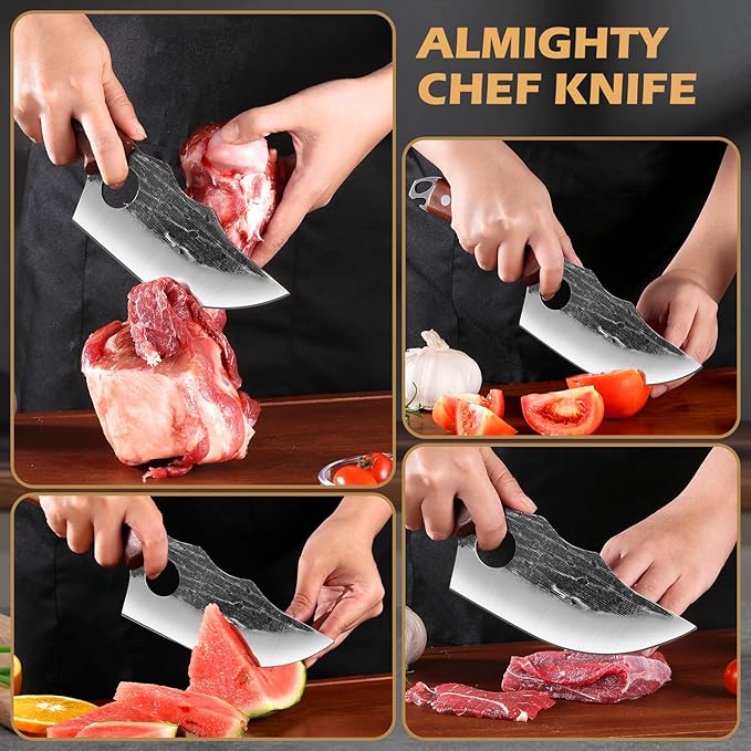 ACEKNIFE 6 Inch Meat Cutting Boning Knife, German Steel, With Sheath