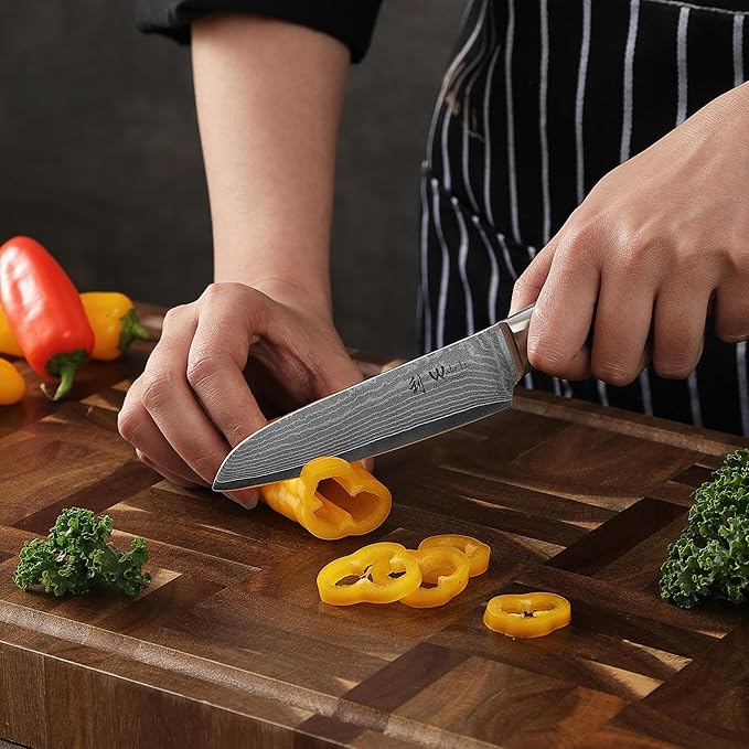Wakoli EDIS 3-Piece Damascus Knife Set, VG10 Core, Pakkawood Handles
