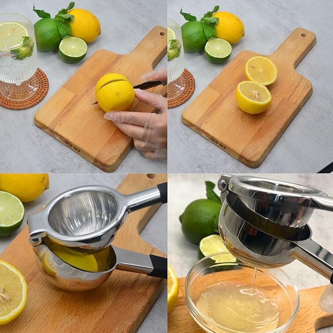 Lemon Squeezer Heavy Duty-Non-Slip Grip Design, Handheld Juice Press