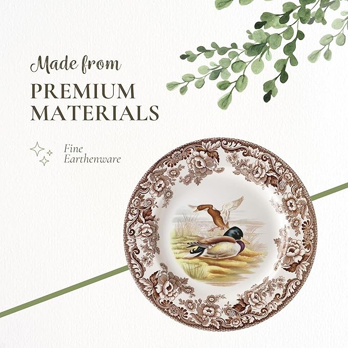 Spode Woodland 9" Soup Plate, Mallard