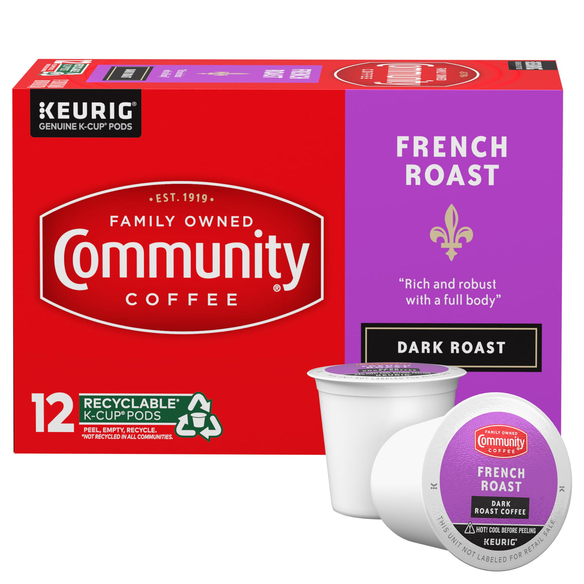 Community Coffee Grandma's Sugar Cookie Keurig K-Cup Pods, Limited Edition Holiday Flavor, Natural Ingredients, 10 Count (Pack of 1)