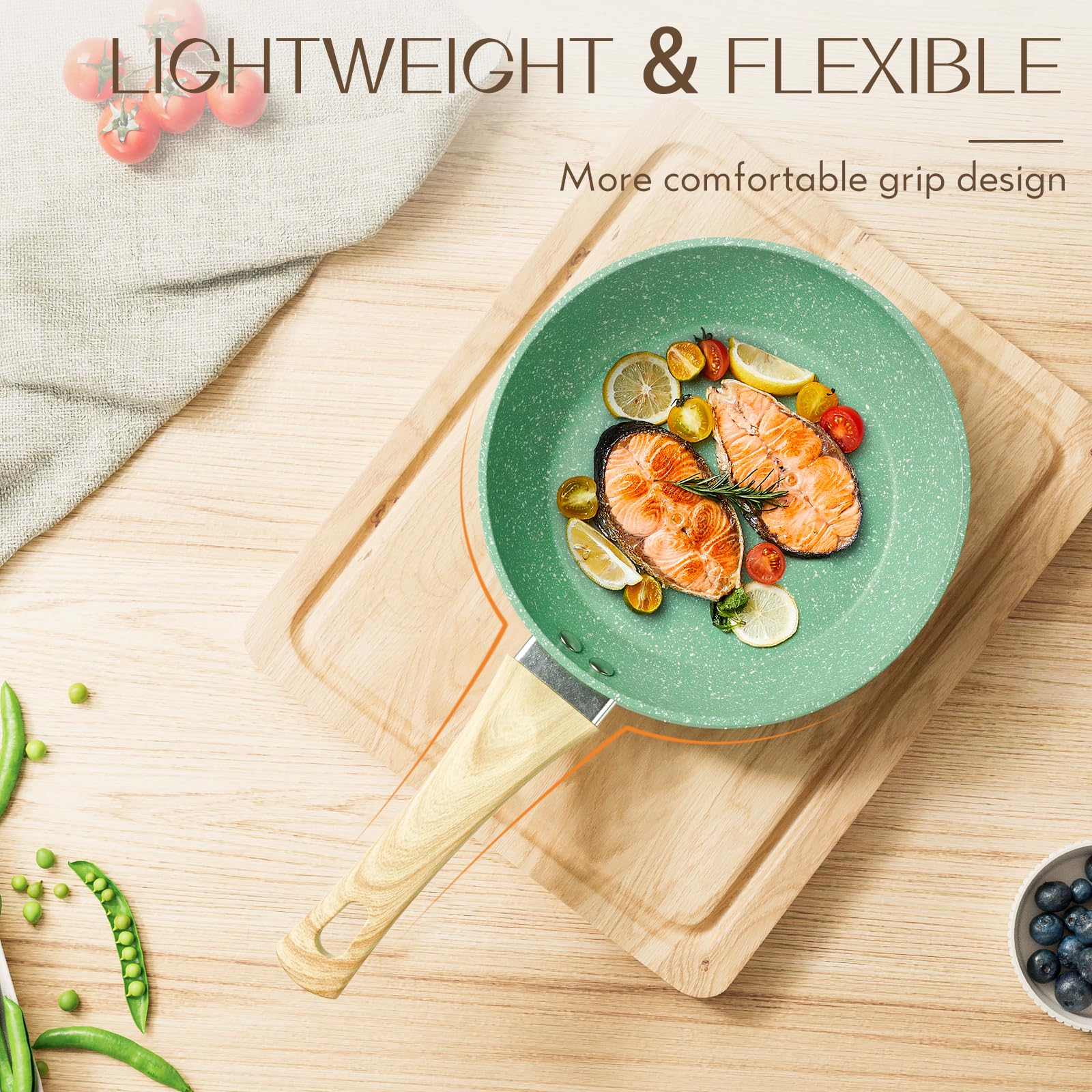 Innerwell 8-Inch Nonstick Frying Pan Small Egg Pan Skillet