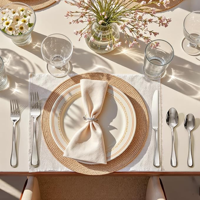Silverware Set for 6, 30 Piece Stainless Steel Flatware Cutlery Utensil Set