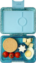 Yumbox Snack Box, 3 Compartments, Leakproof, Glitter Blue