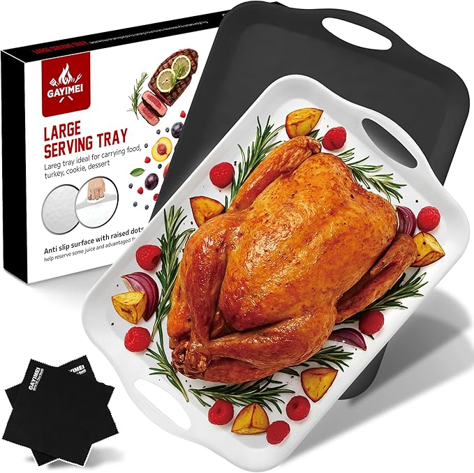 Extra Large 20" x 13" Serving Platters for Turkey, Party Entertaining