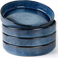 famiware Star 8.25" Pasta Bowls Set of 4, Bowl Plates, Nebulas Blue