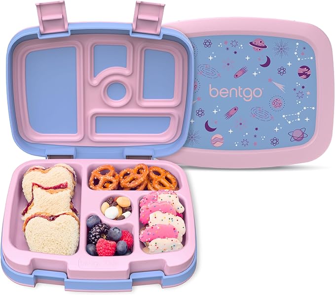Bentgo Kids Prints Leak-Proof 5-Compartment Bento-Style Kids Lunch Box