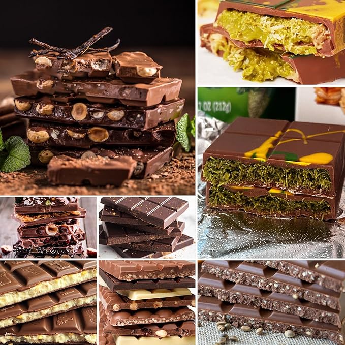 Chocolate Bar Mold Deep, Thick Silicone Dubai Chocolate Bar Molds