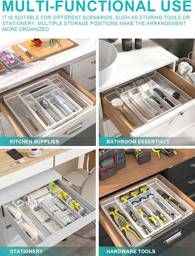Sedegn Expandable Kitchen Utensil Organizer - 11.6" to 20" Adjustable