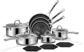 SNOWCLAD Pots and Pans Set Non Stick | Stainless Steel Kitchen Cookware